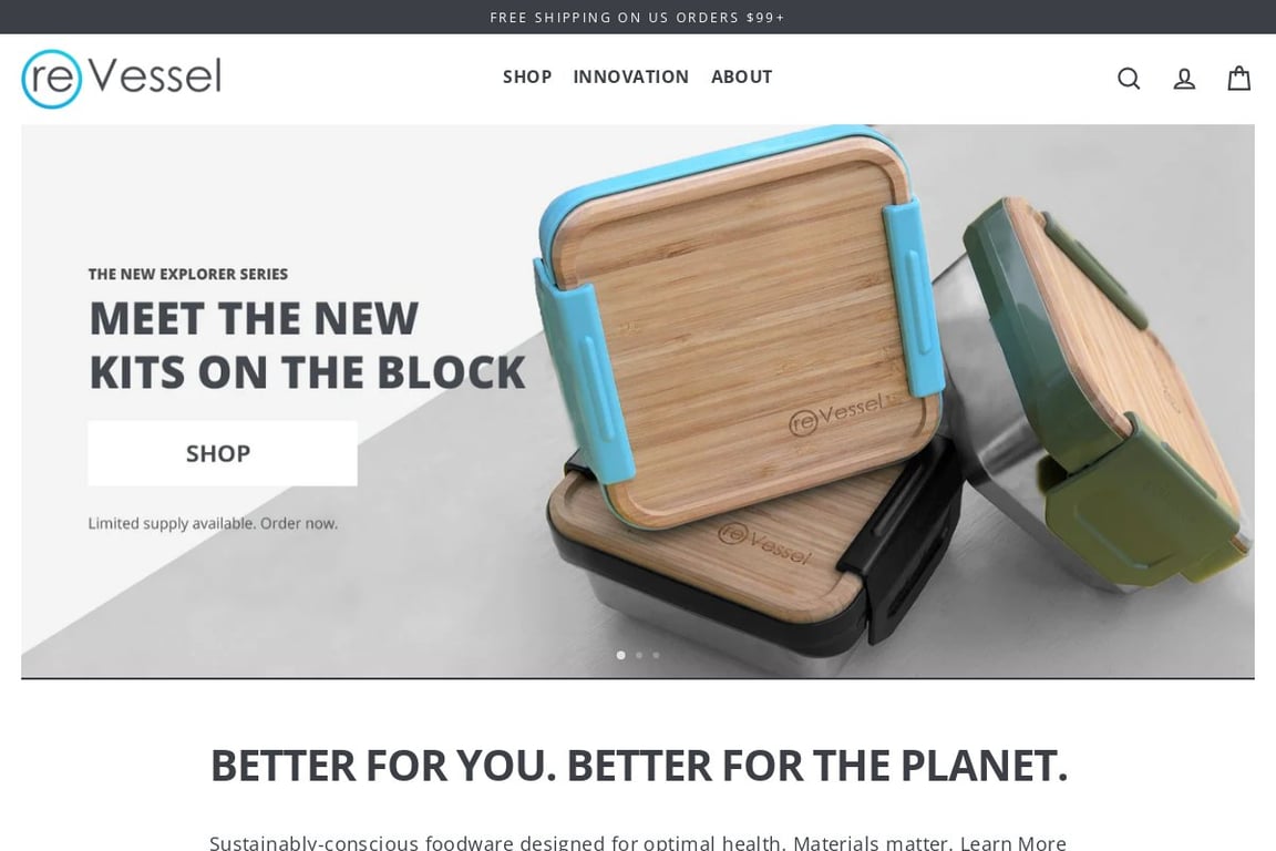 ReVessel homepage
