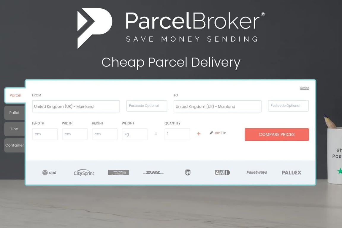 ParcelBroker homepage