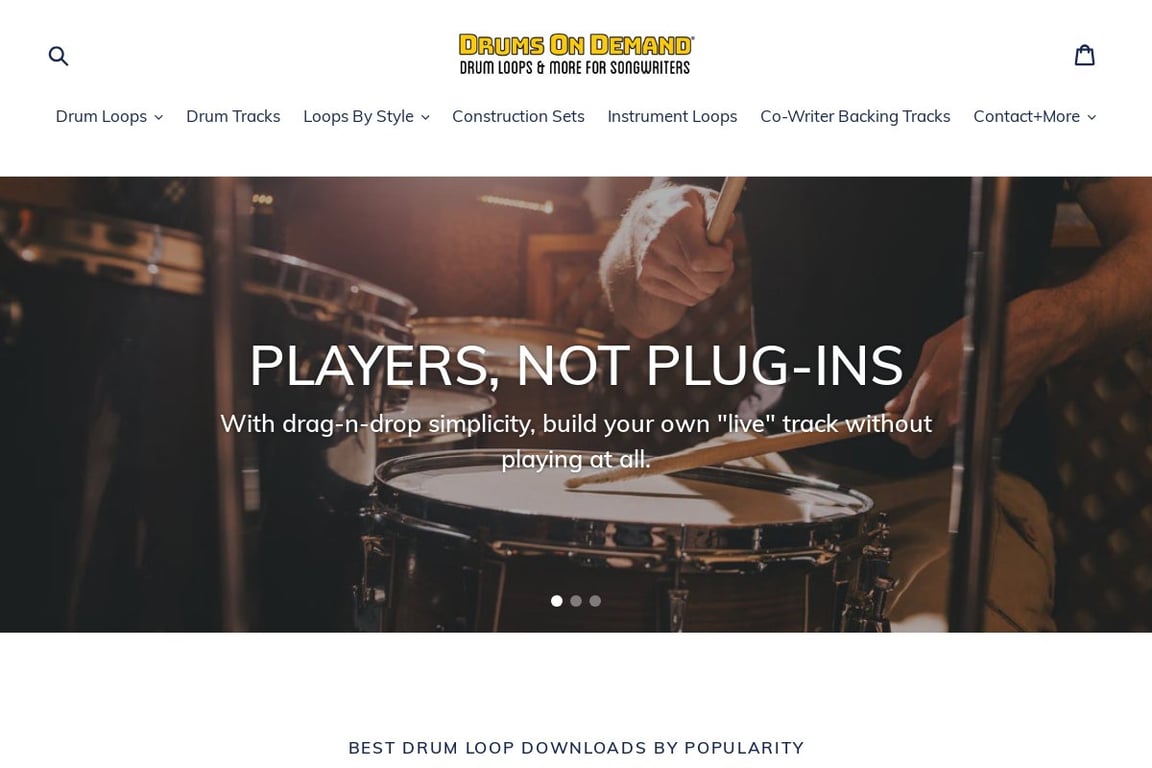 Drums On Demand, Inc. homepage