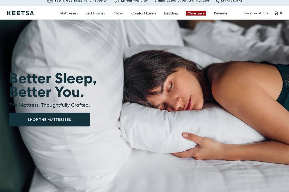 Keetsa homepage