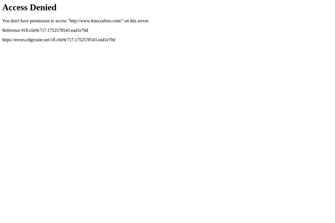LensCrafters homepage