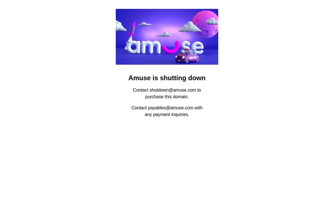 Amuse homepage