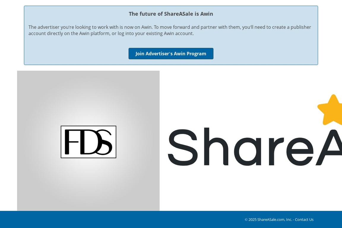 Formal Dress Shops affiliate program signup page