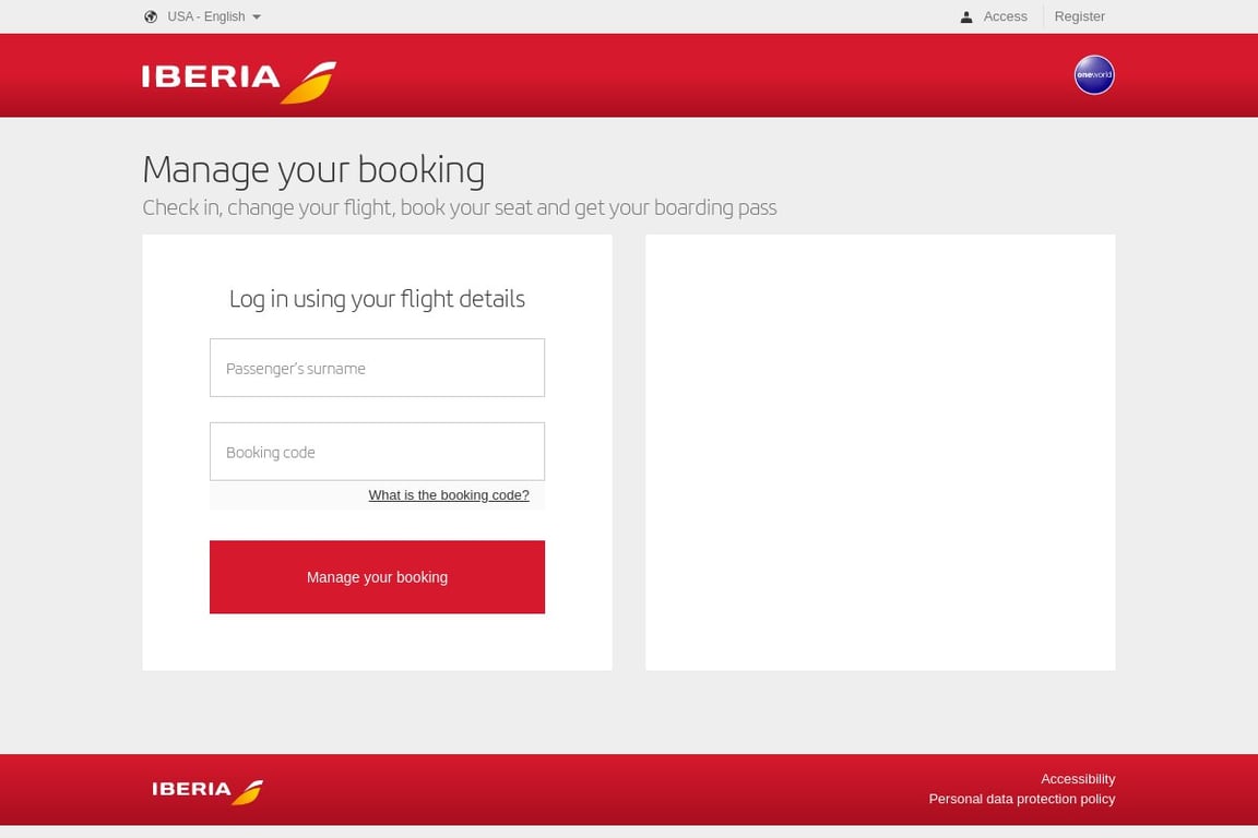 IBERIA US LATAM homepage