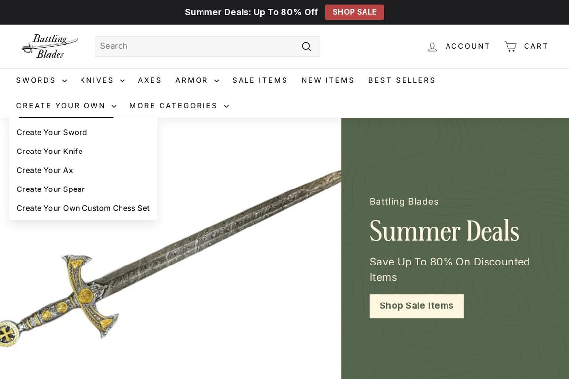 Battling Blades homepage