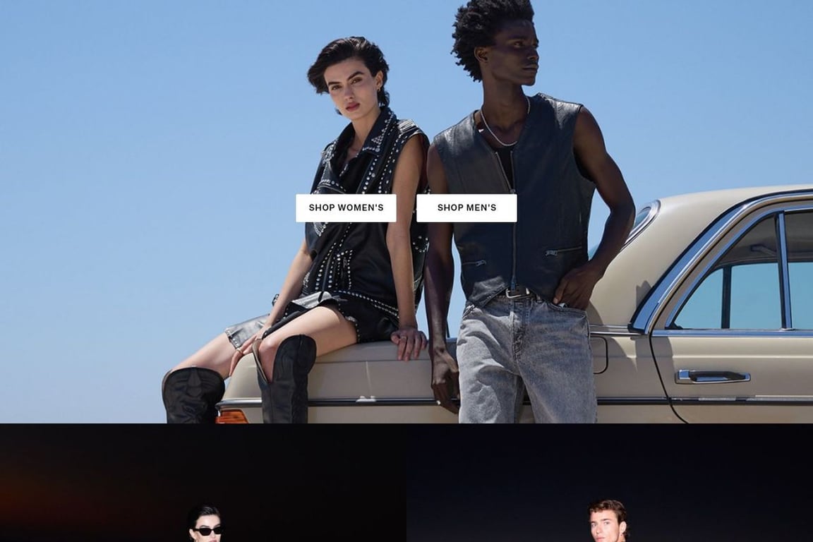 AllSaints US homepage