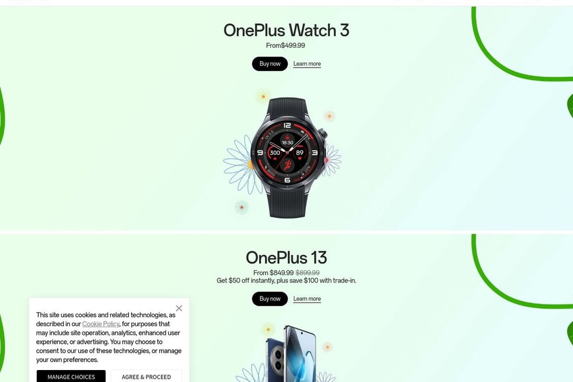 OnePlus homepage