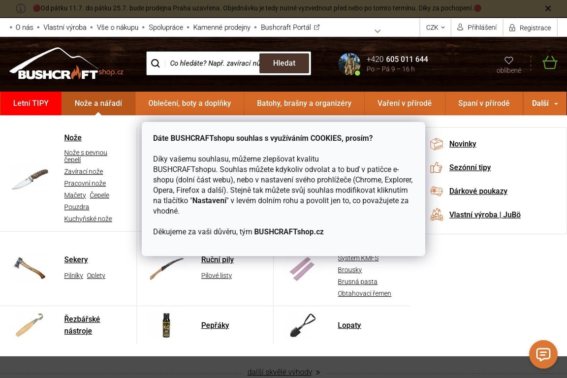 Bushcraftshop homepage