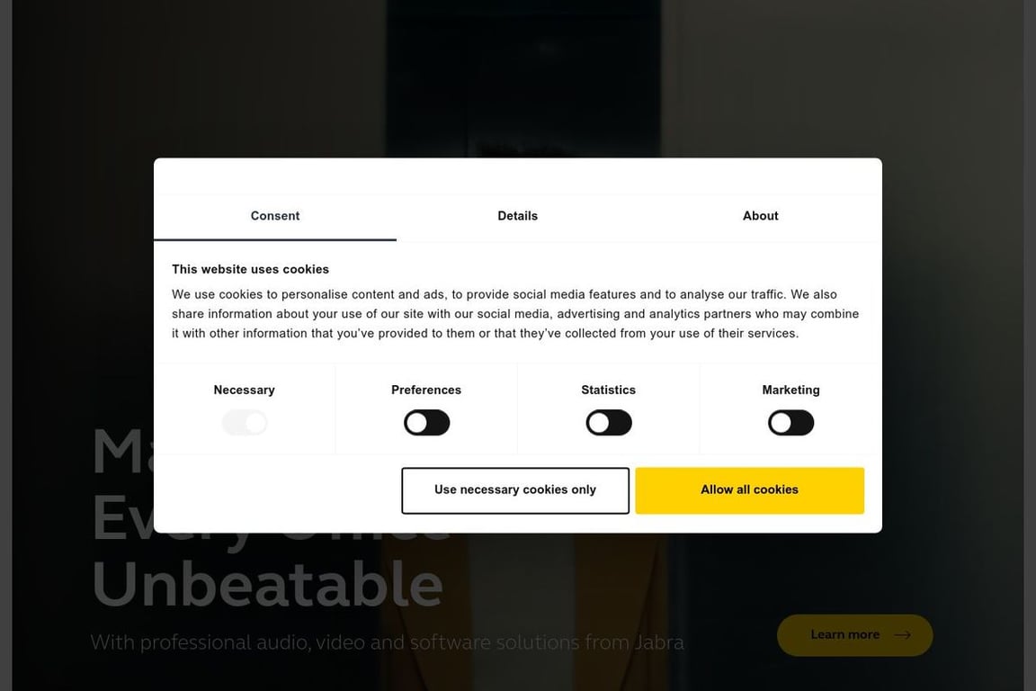 Jabra homepage