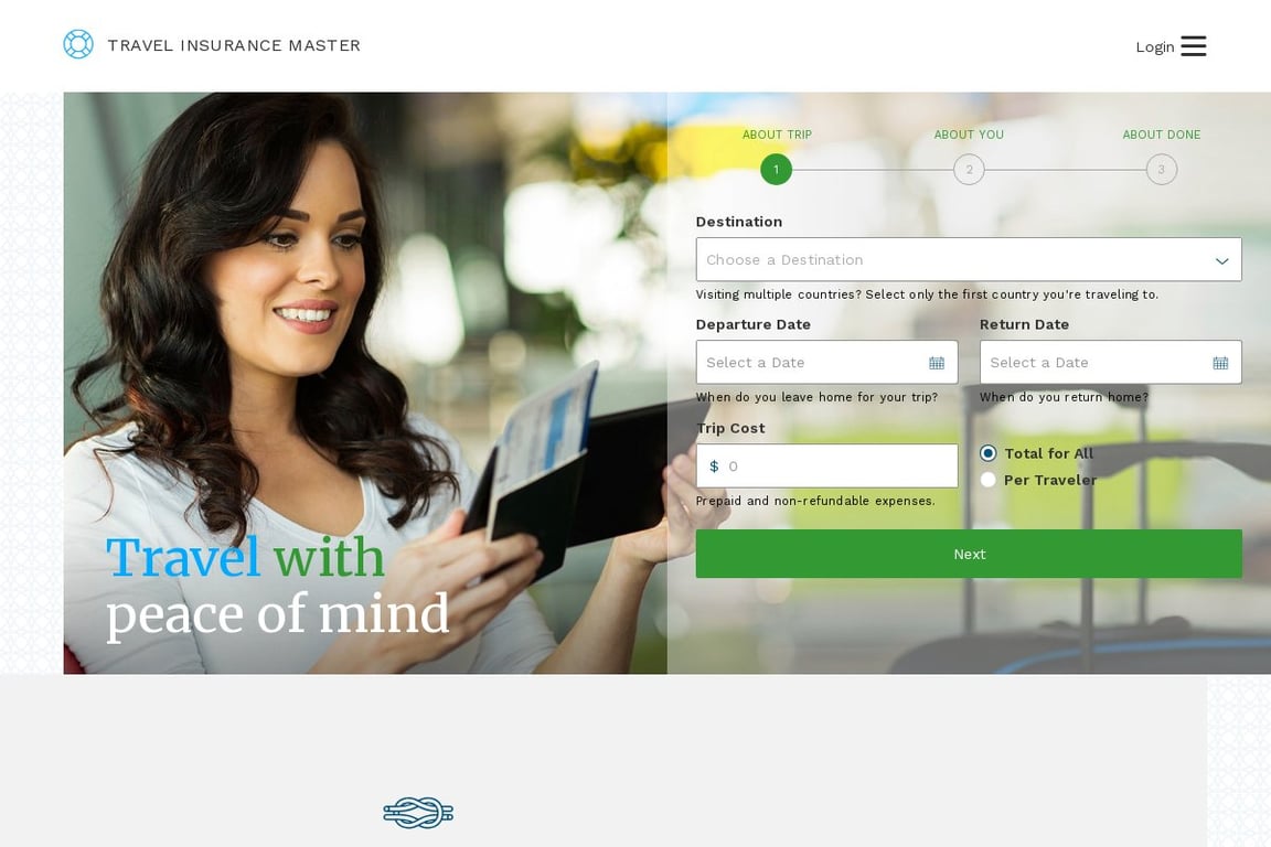 Travel Insurance Master homepage