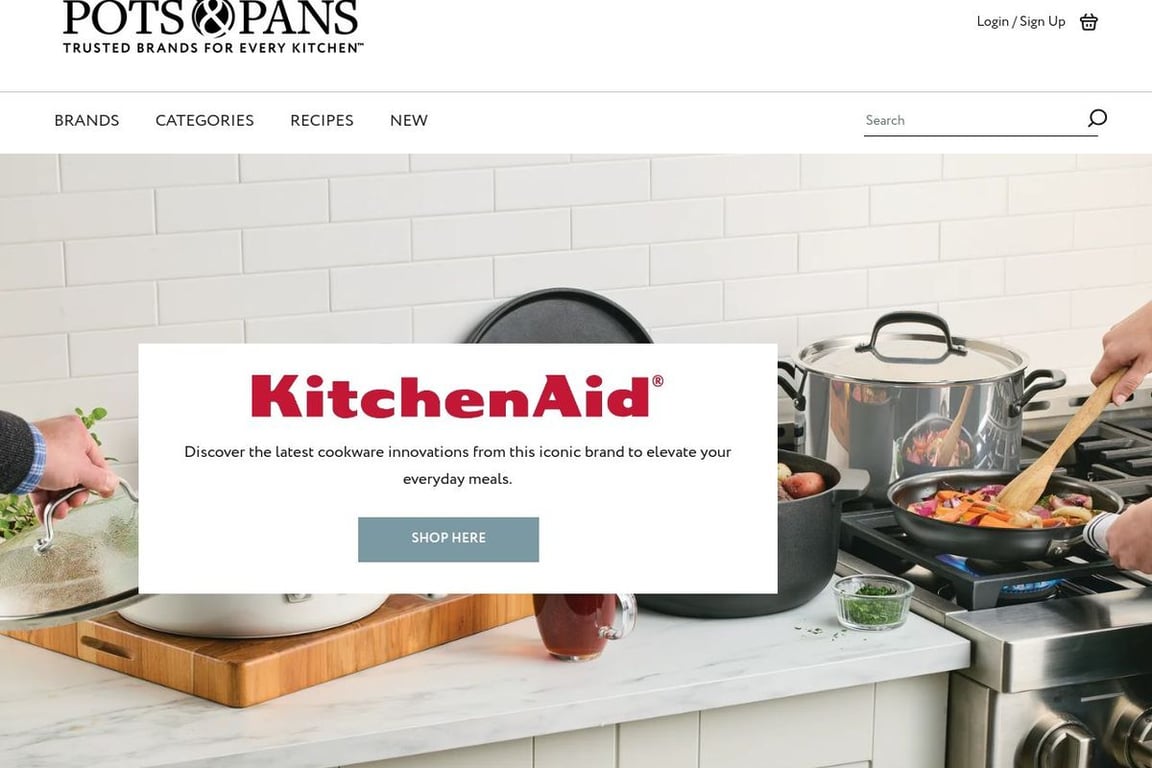 Pots and Pans homepage