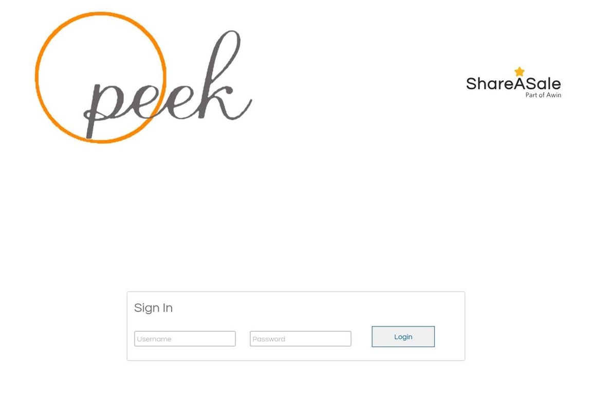 Peek Kids affiliate program signup page