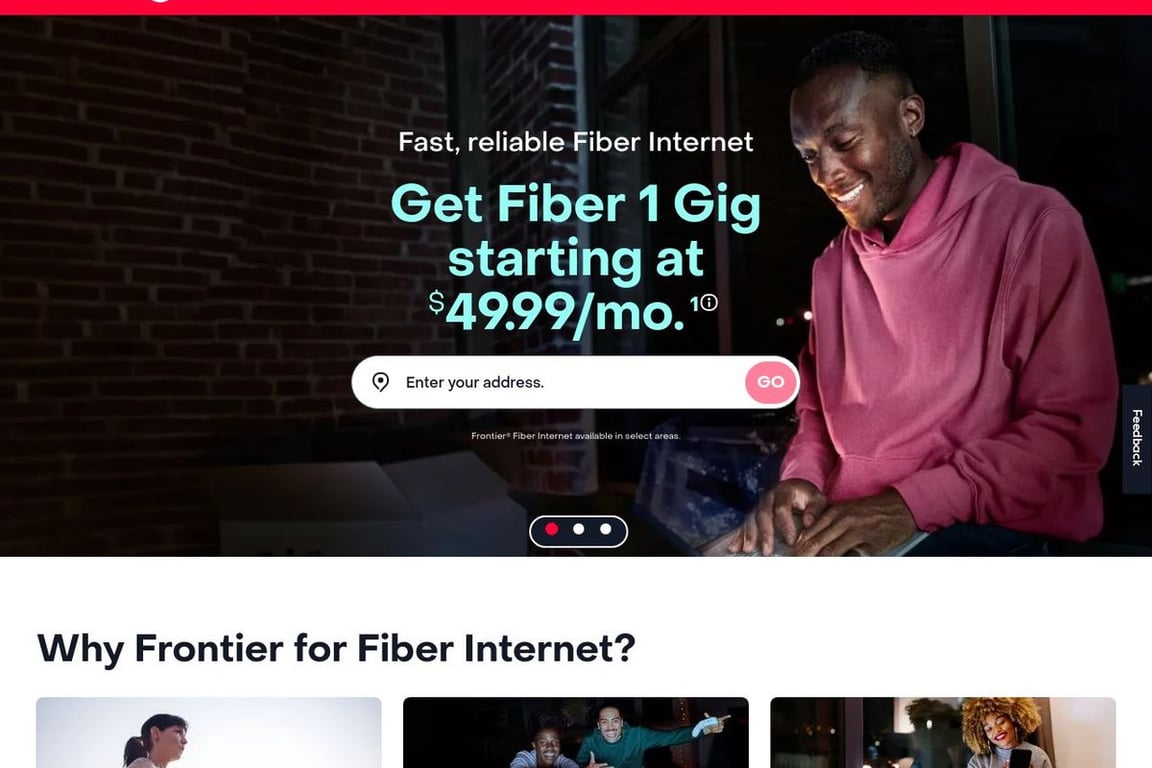 Frontier Communications homepage