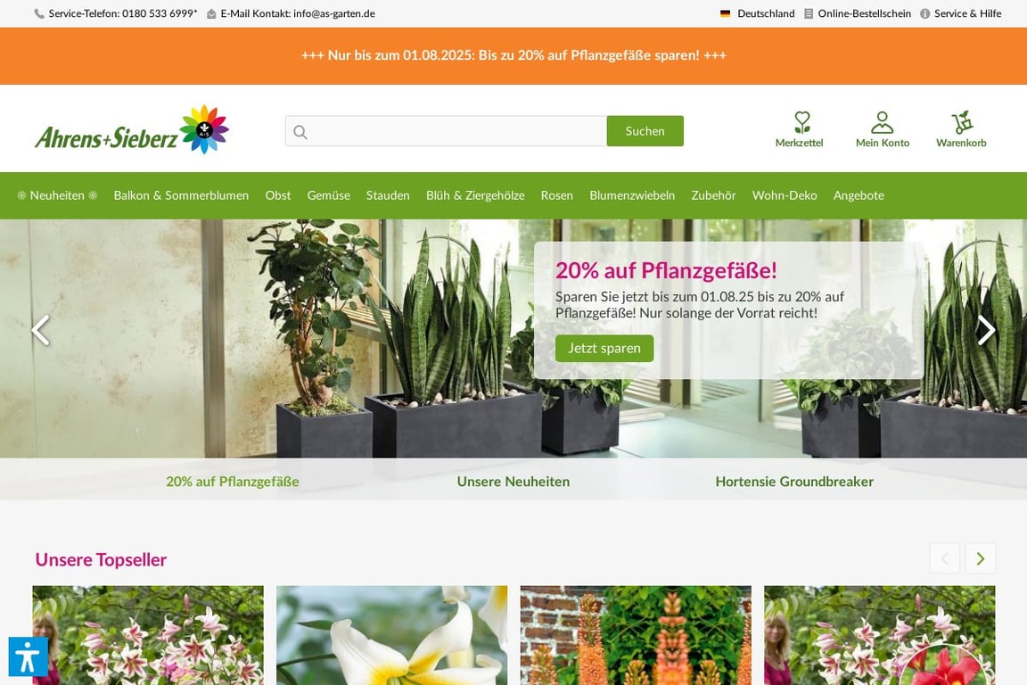 AS Garden homepage
