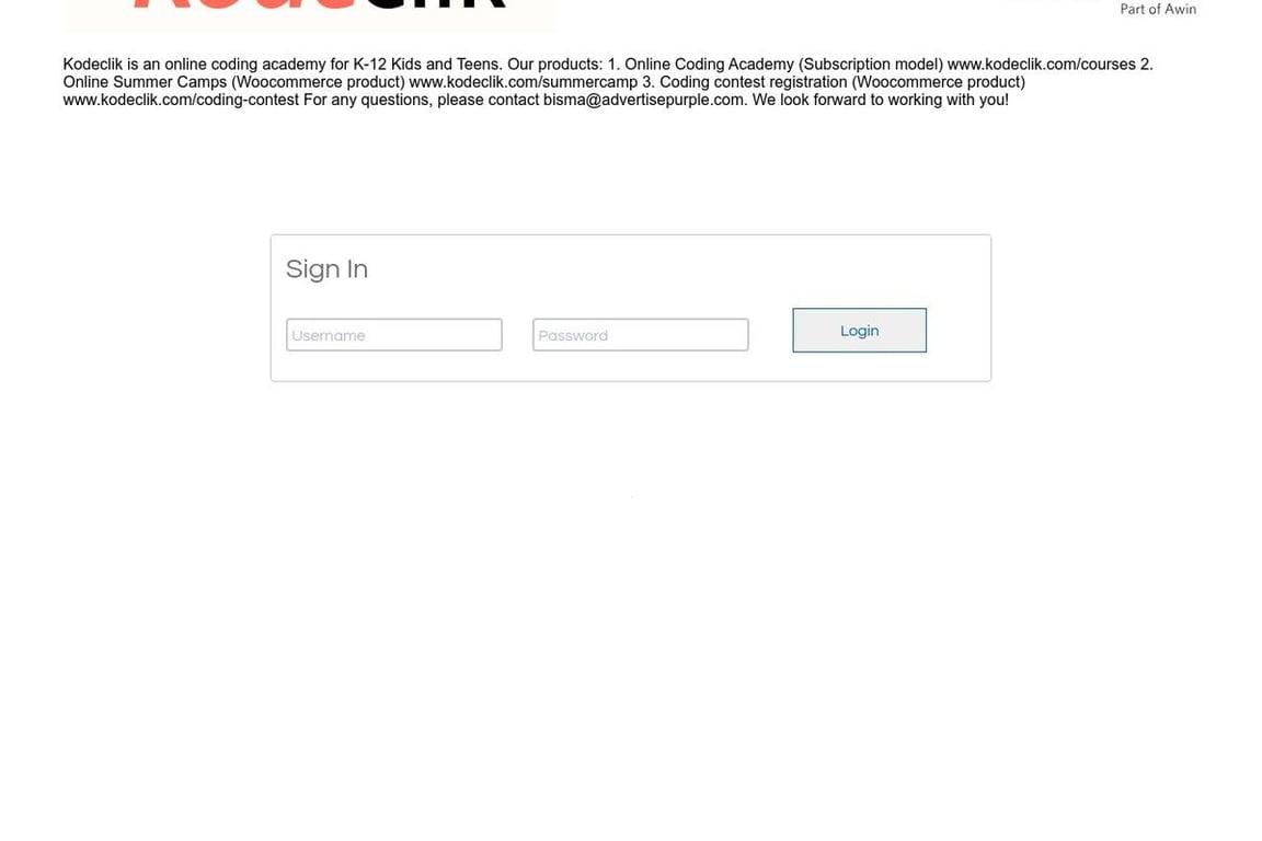 Kodeclik affiliate program signup page