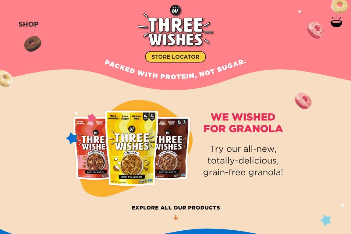 Three Wishes Cereal homepage