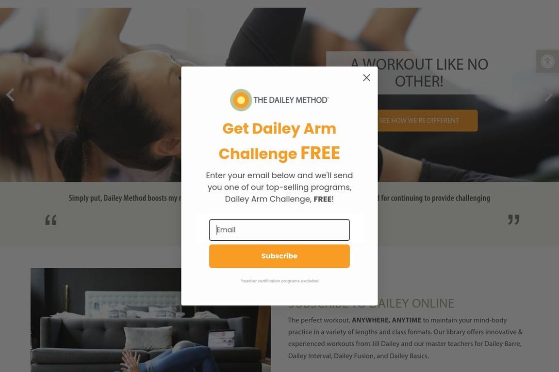 The Dailey Method homepage