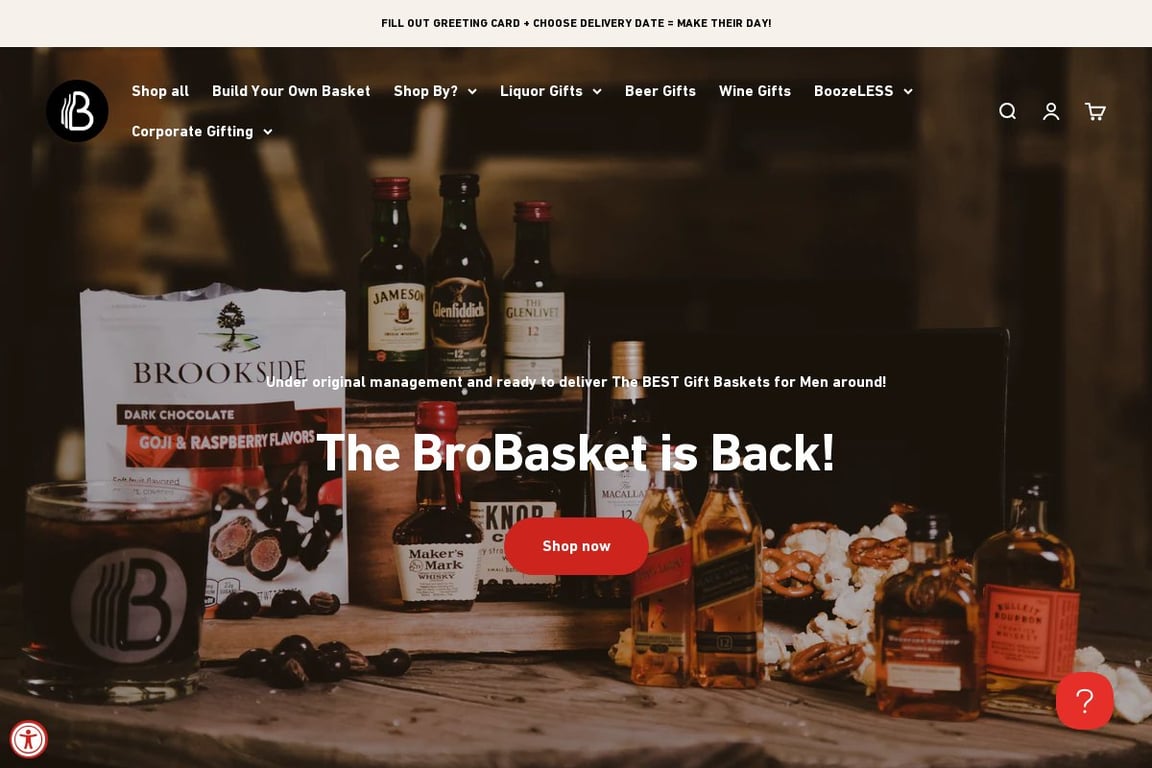 TheBroBasket homepage