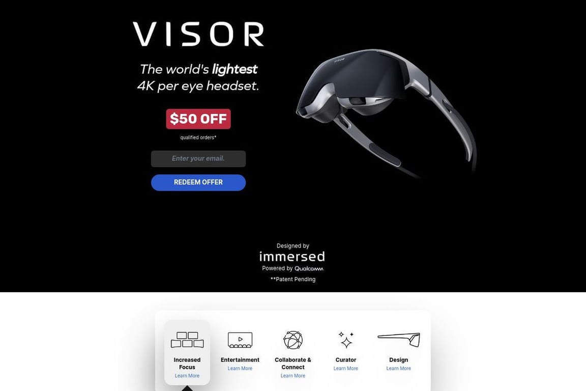 Visor homepage