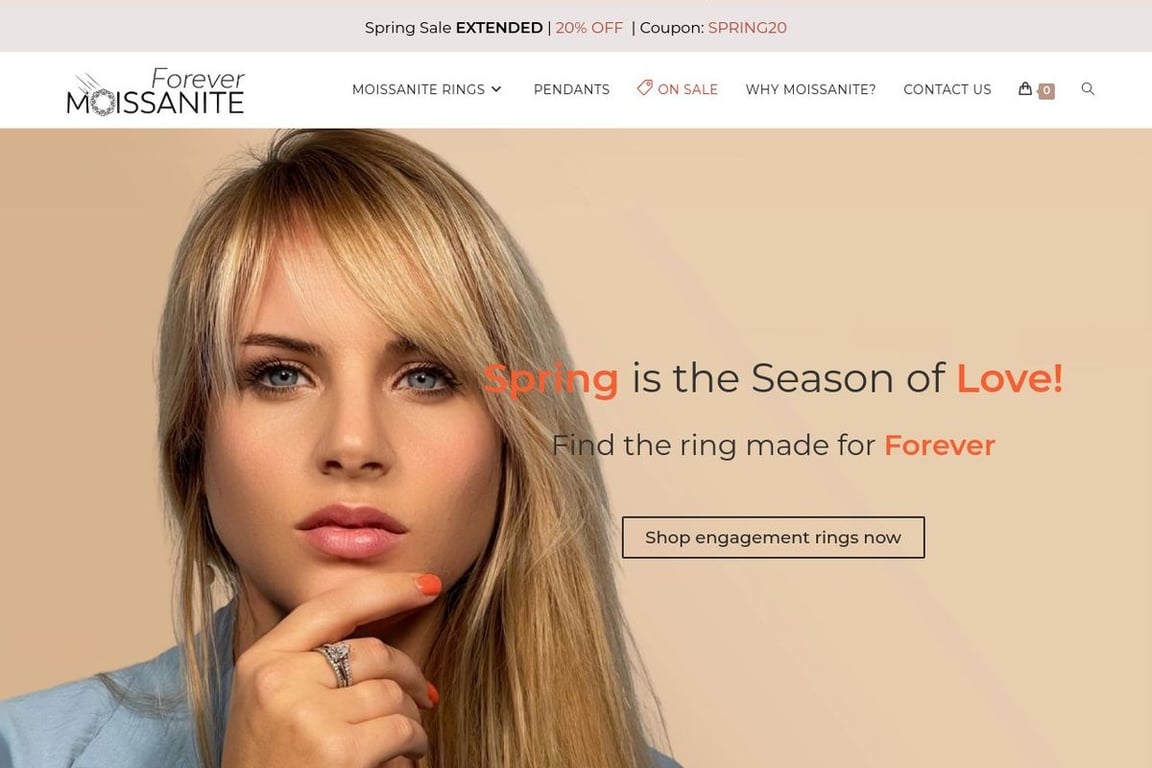 Forever Moissanite homepage