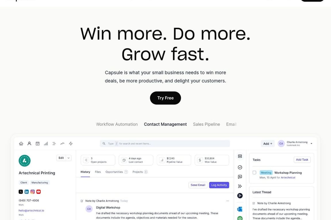 Capsule homepage