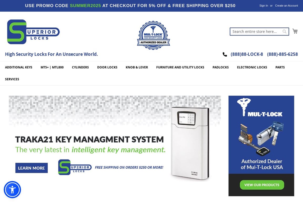 Superiorlocks homepage