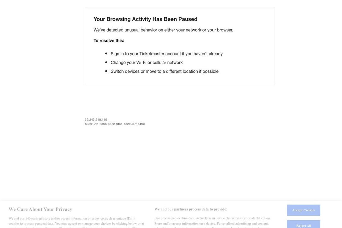 Ticketmaster Germany homepage