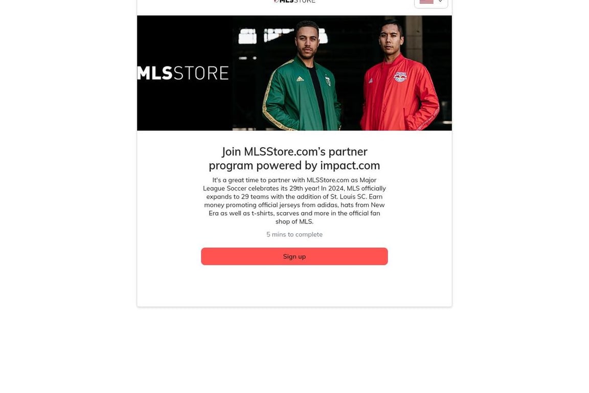 MLS Canada Store affiliate program signup page