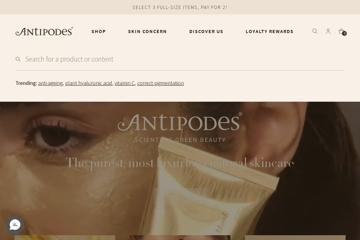 Antipodes UK homepage
