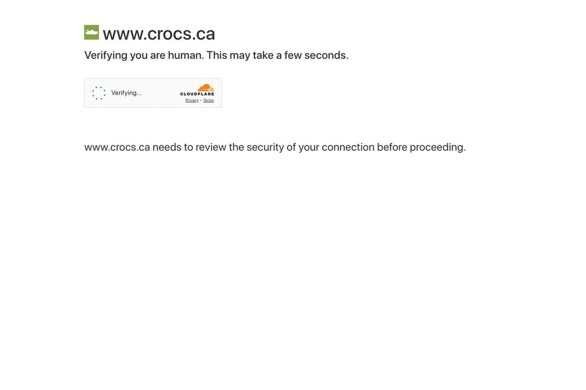 Crocs CA homepage