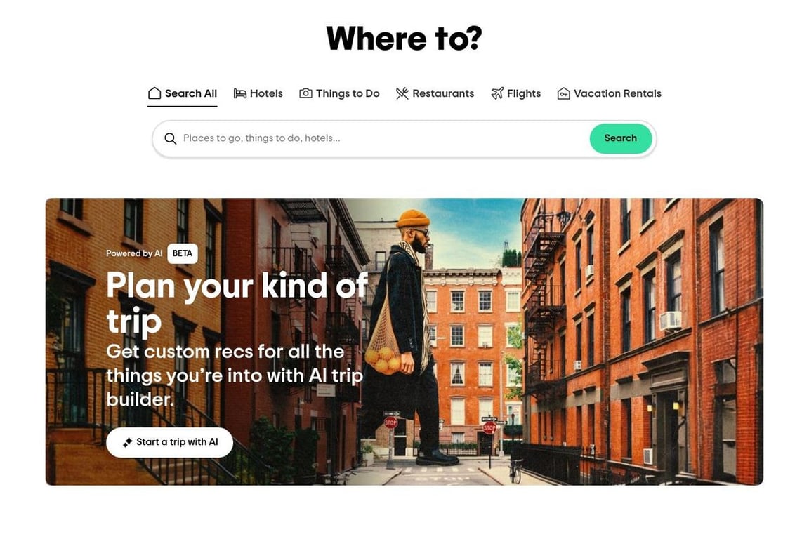 Tripadvisor homepage