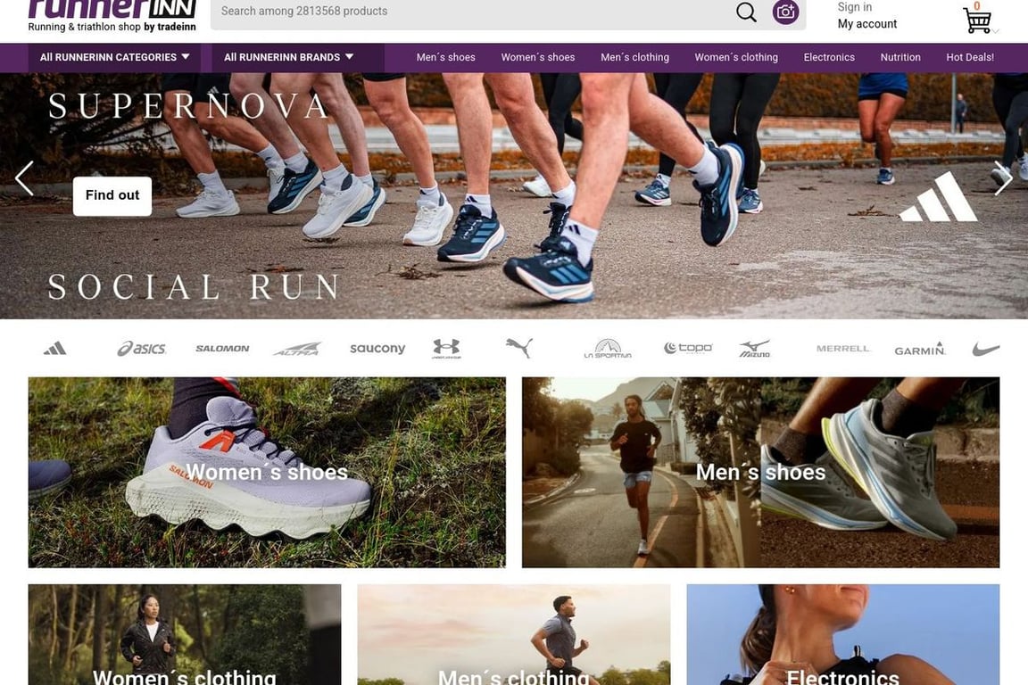 RunnerInn homepage