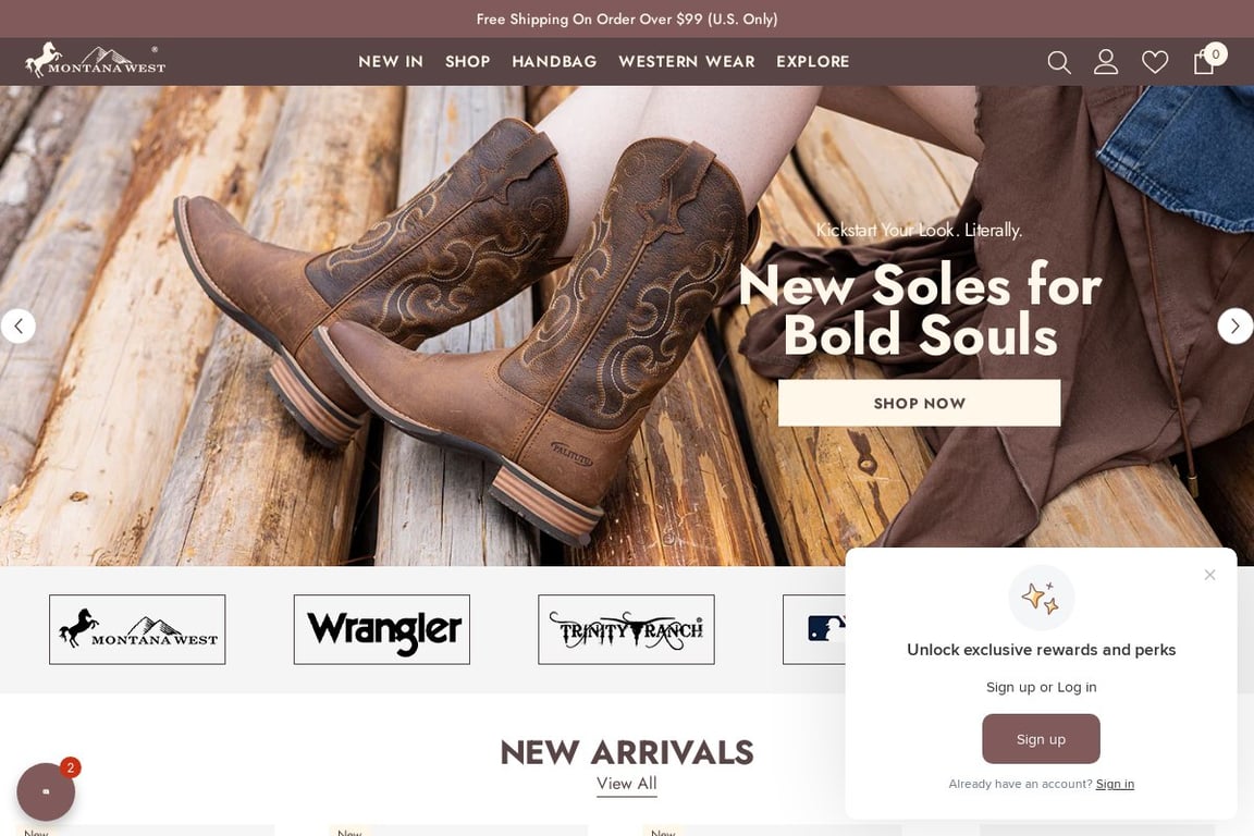 Montana West World homepage