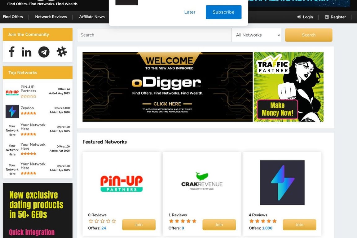 ODigger homepage