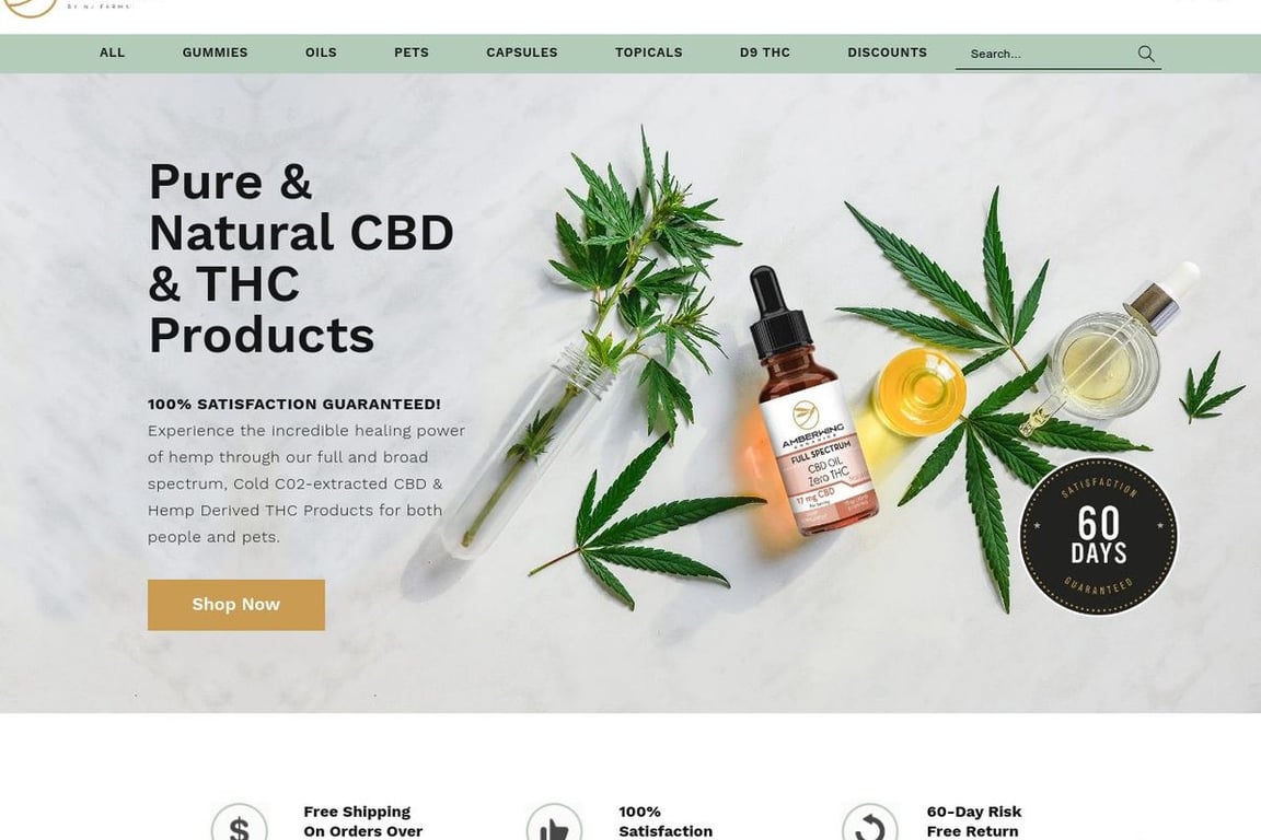 Amberwing Organics homepage