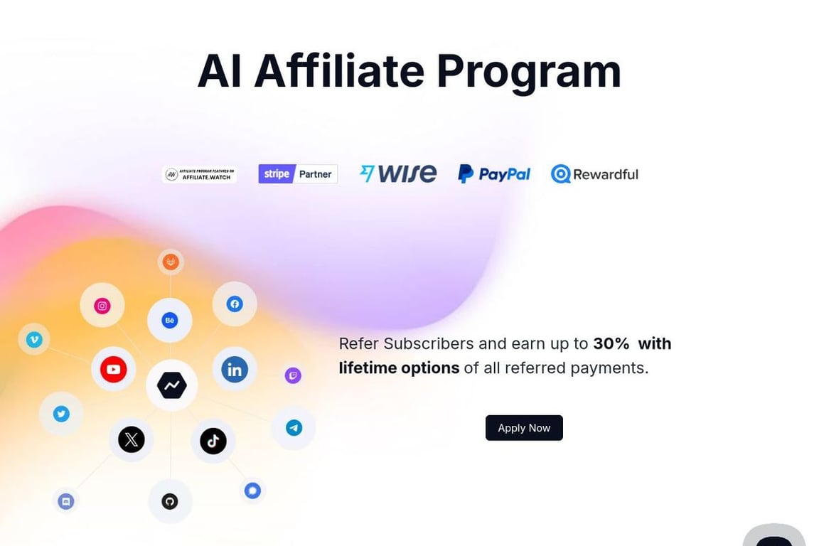 AI/ML API affiliate program signup page
