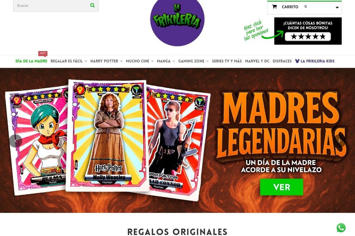 La Frikileria homepage