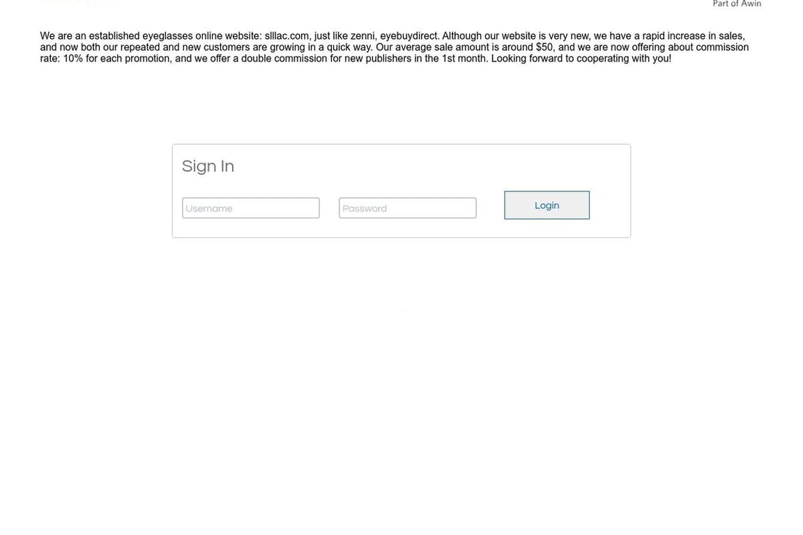 Sllac affiliate program signup page