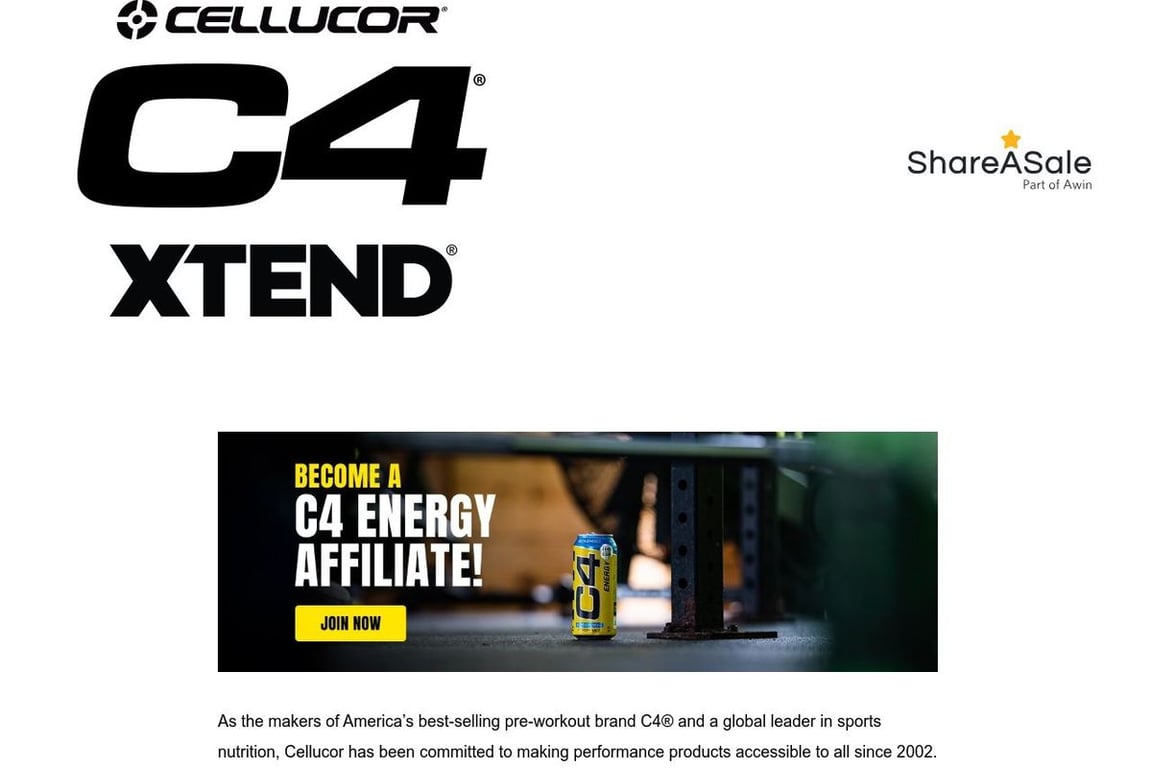 C4 Energy affiliate program signup page