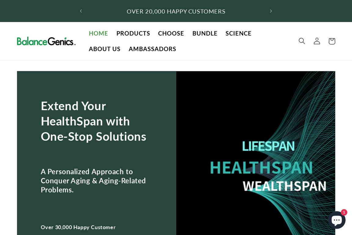BalanceGenics homepage
