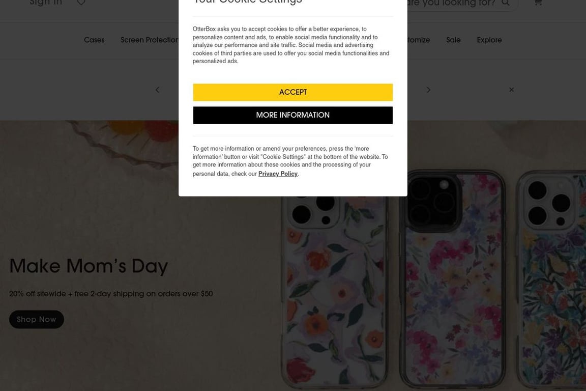 OtterBox homepage