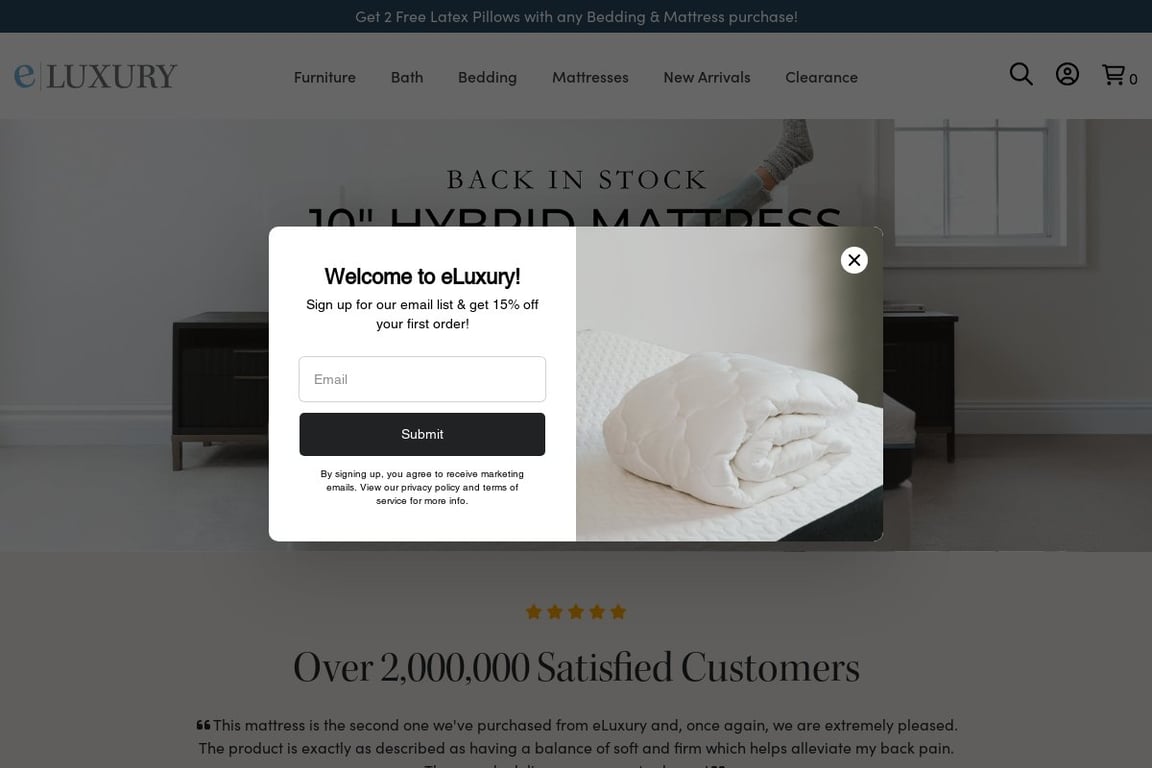 ELuxury homepage