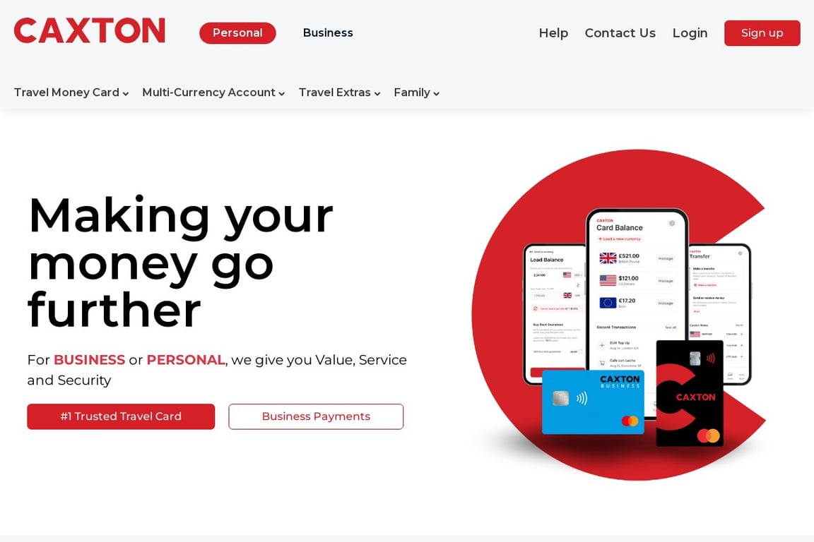 Caxton homepage
