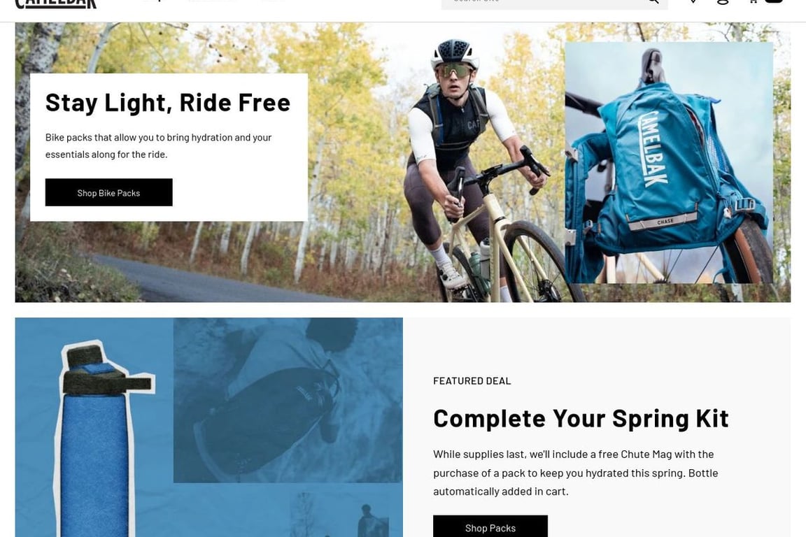Camelbak homepage