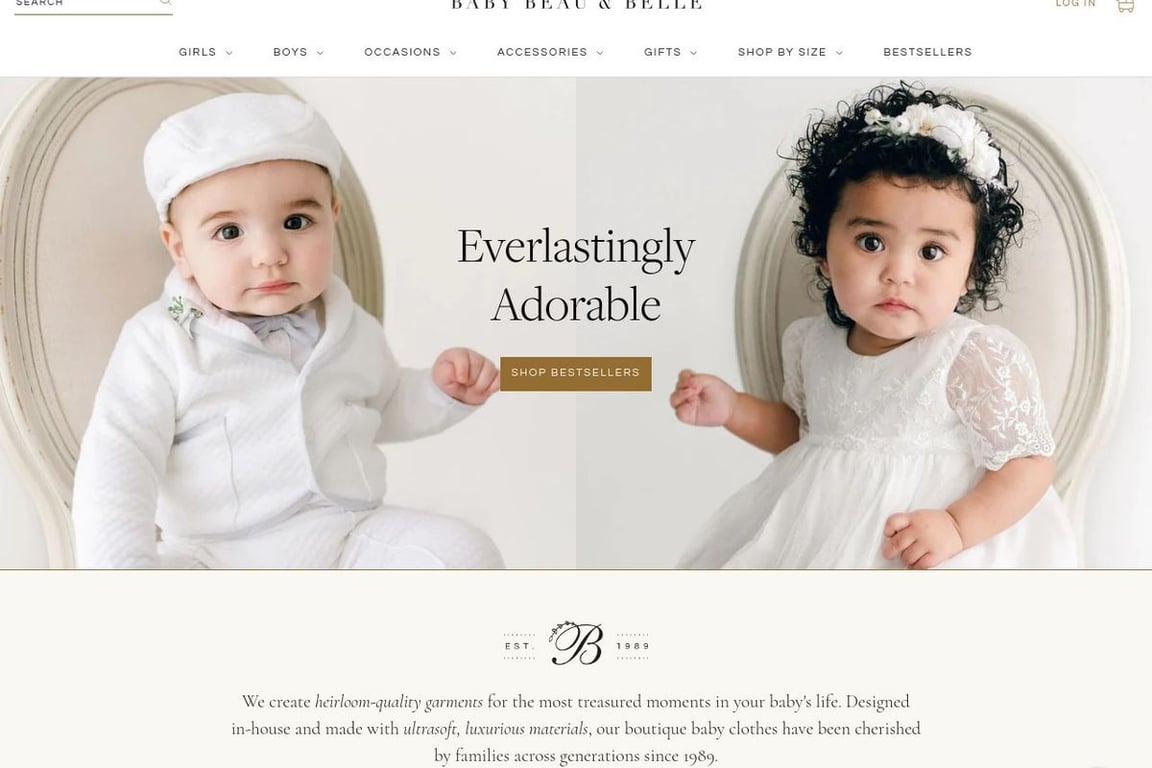 Baby Beau & Belle homepage