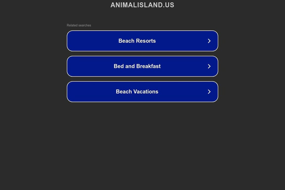 Animal Island Learning Adventure homepage