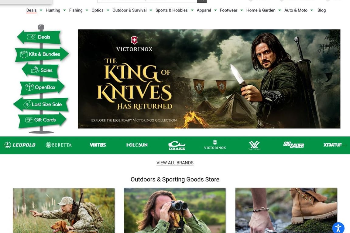 Gritr Outdoors homepage