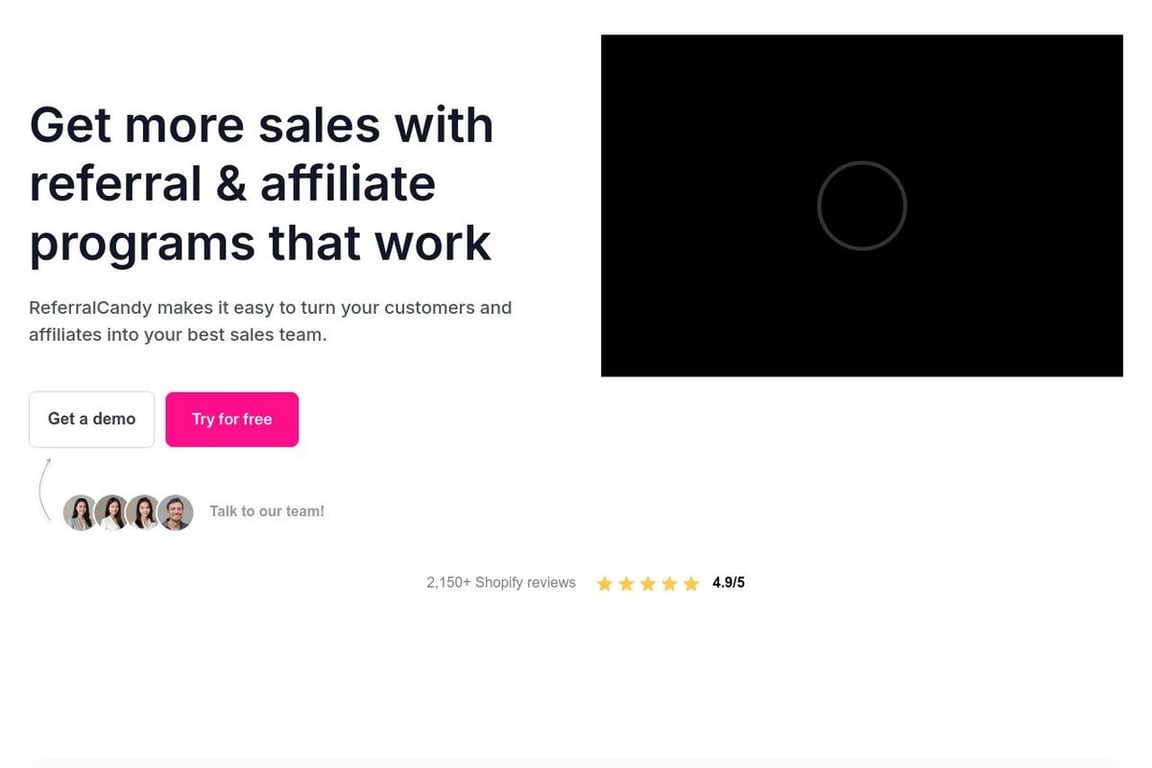 ReferralCandy affiliate program signup page