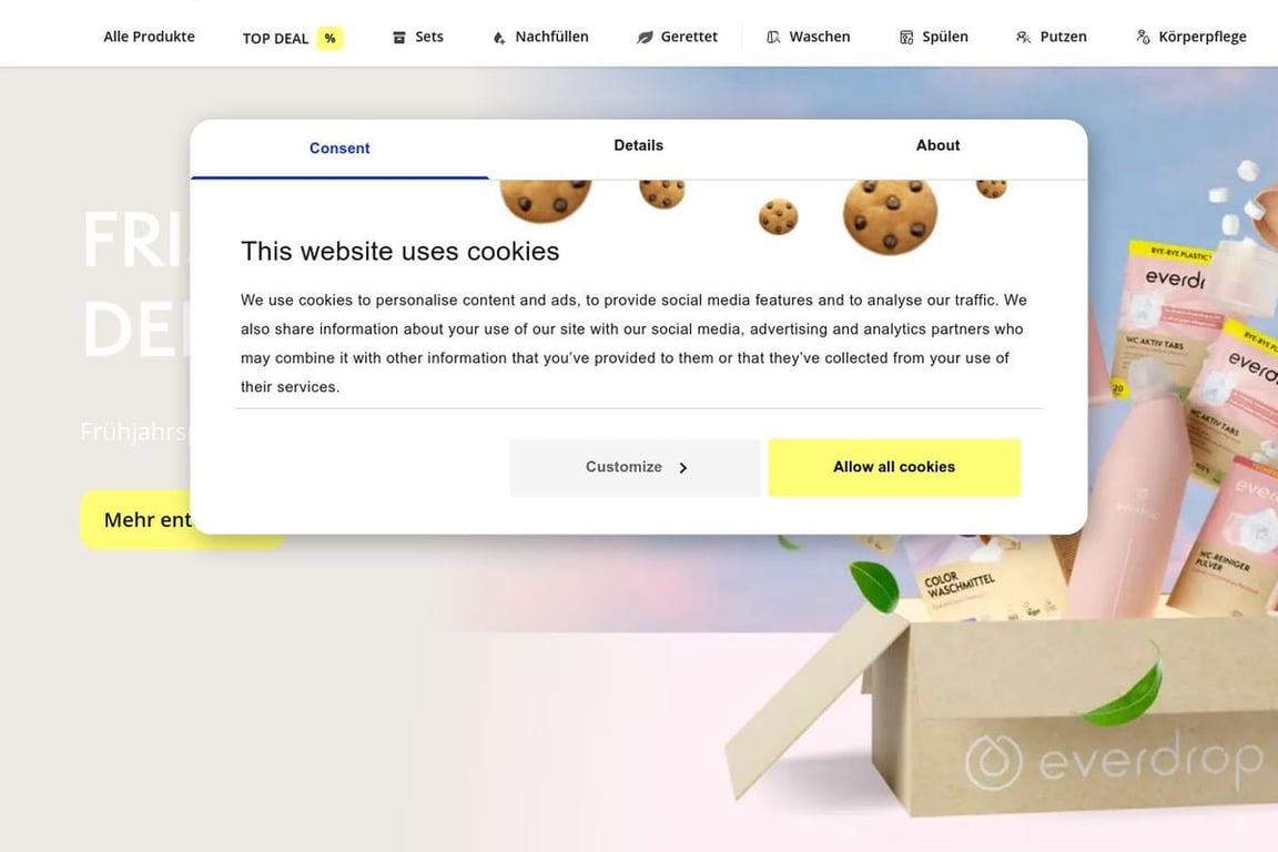 Everdrop homepage