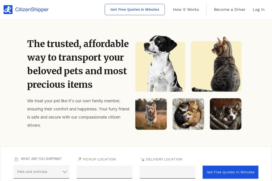 CitizenShipper homepage
